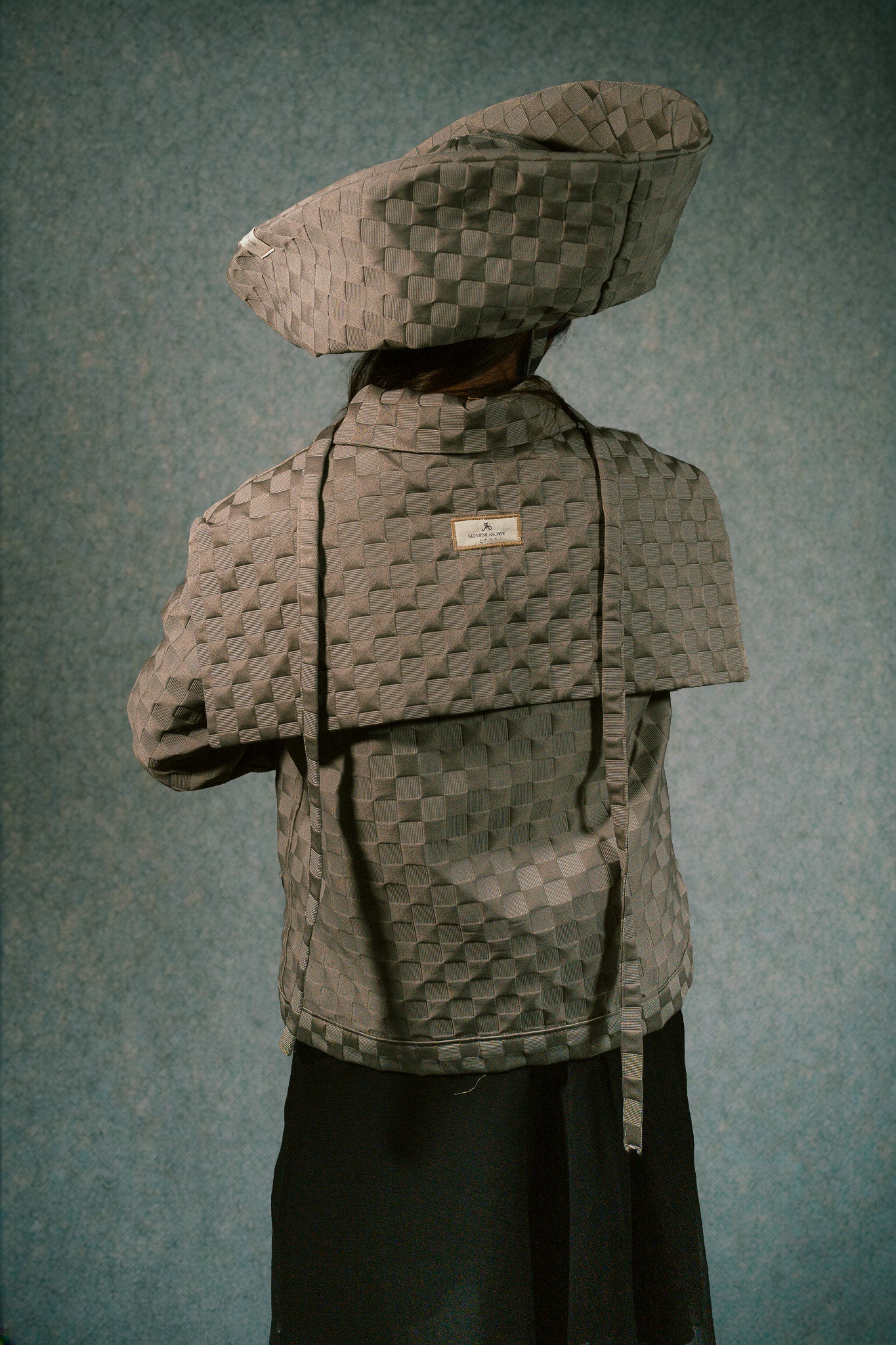 Oversize brown grey sailor hat : DAMI